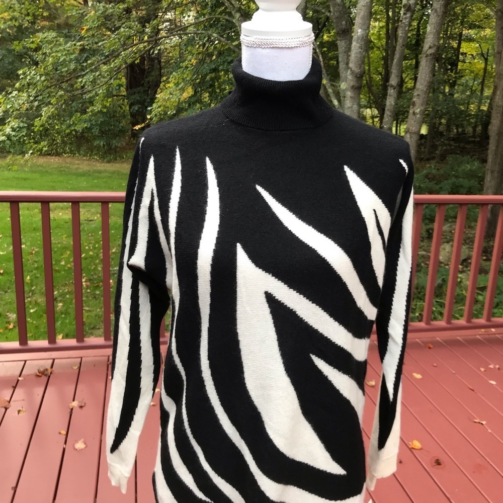 NWT! CHARTER CLUB Size XS Black Combo cashmere sweater